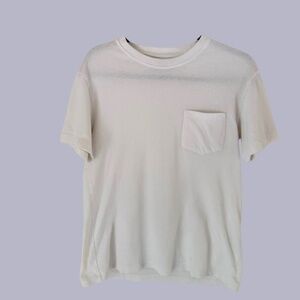 Zara Waffle Knit Oversized T-Shirt | White | Size S